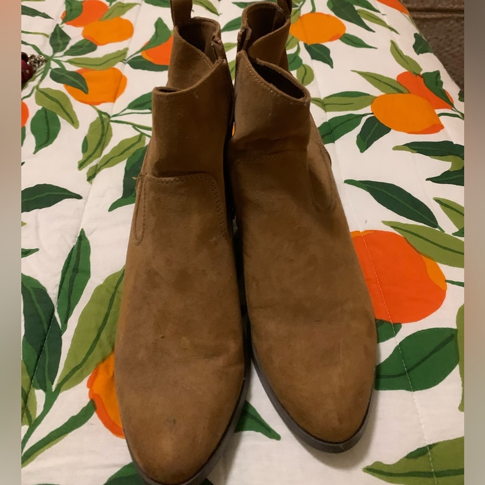 Old Navy Tan Suede Ankle Boots